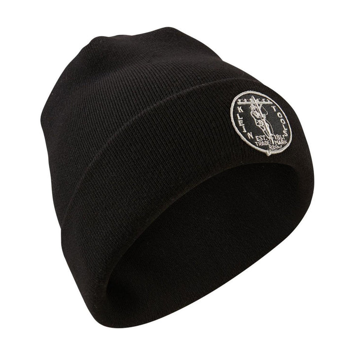 Klein Tools 60388 Heavy Knit Hat, Black, Vintage Patch Logo
