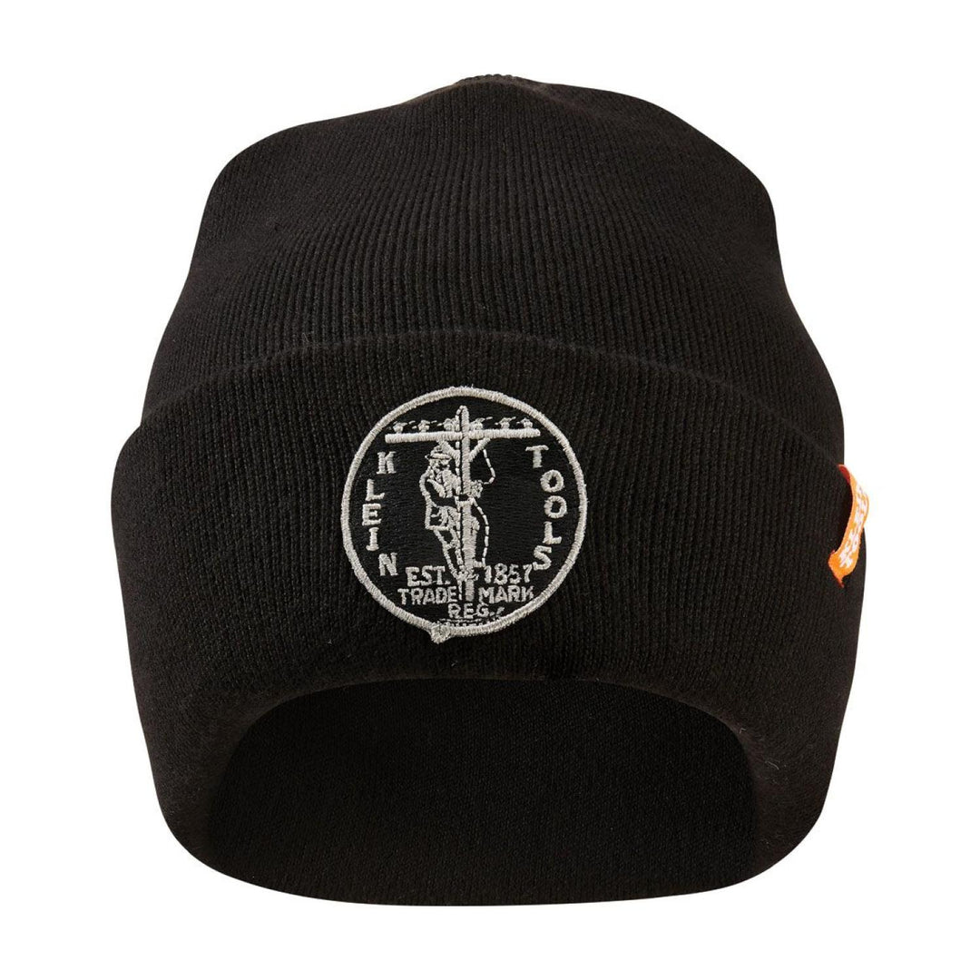 Klein Tools 60388 Heavy Knit Hat, Black, Vintage Patch Logo