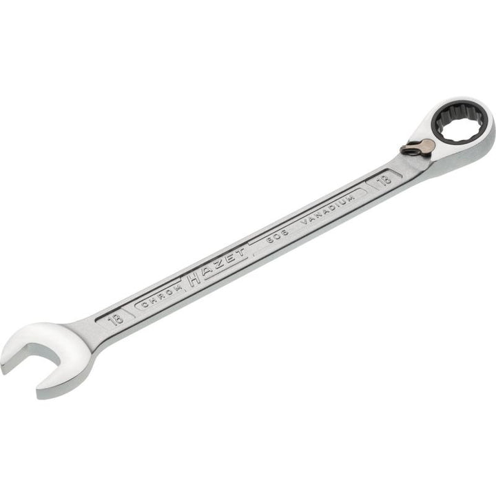 Hazet 606-18 Ratcheting Combination Wrench, 12-Point, 18mm