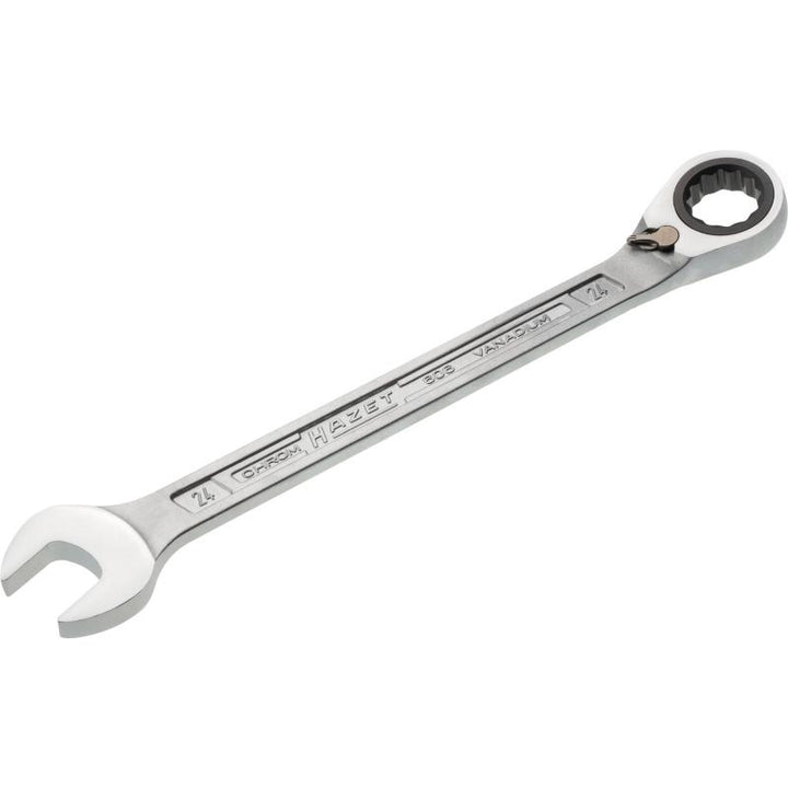 Hazet 606-24 Ratcheting Combination Wrench, 12-Point, 24mm