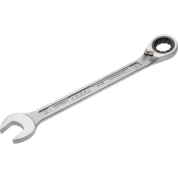 Hazet 606-32 Ratcheting Combination Wrench, 12-Point, 32mm