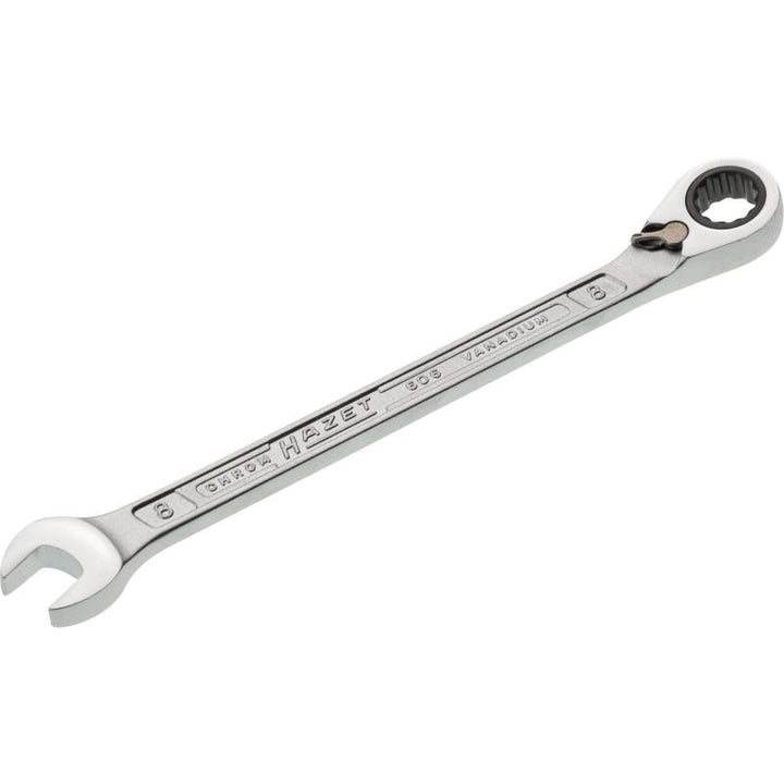 Hazet 606-8 Ratcheting Combination Wrench, 12-Point, 8mm