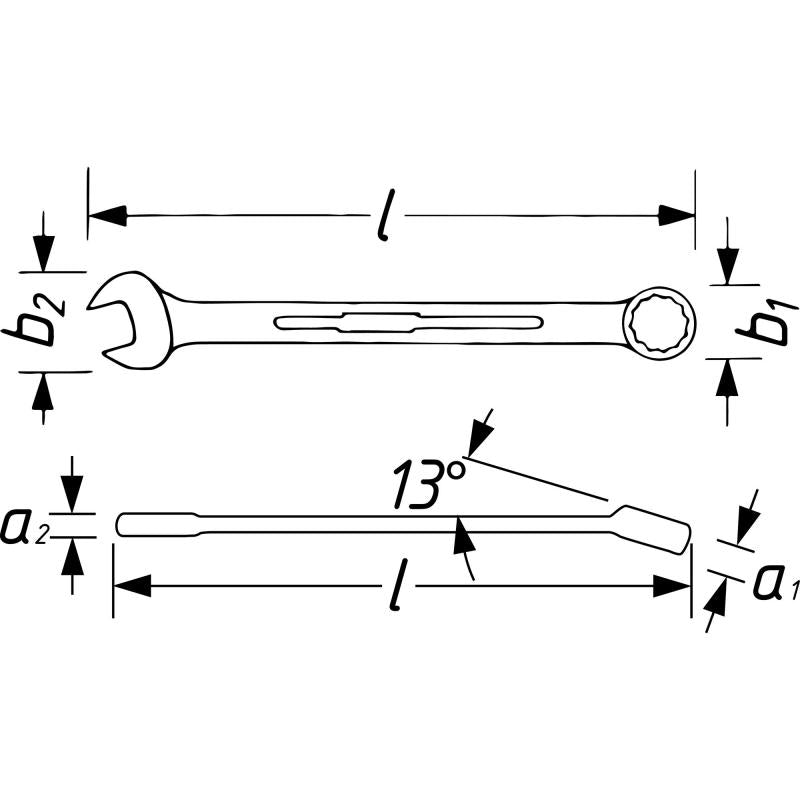 Hazet 606-17 Ratcheting Combination Wrench, 12-Point, 17mm
