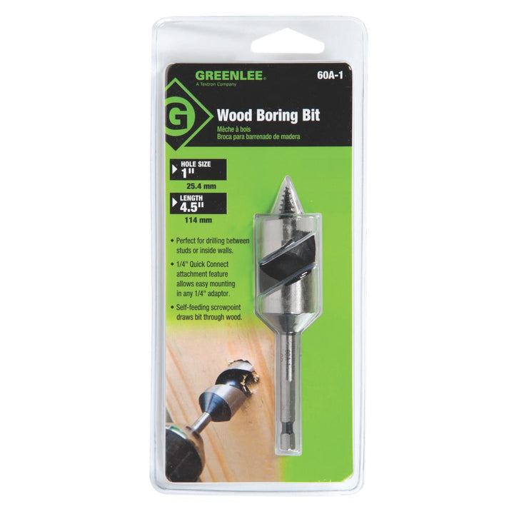 Greenlee 60A-1 Quick Change Auger Bit, 1"