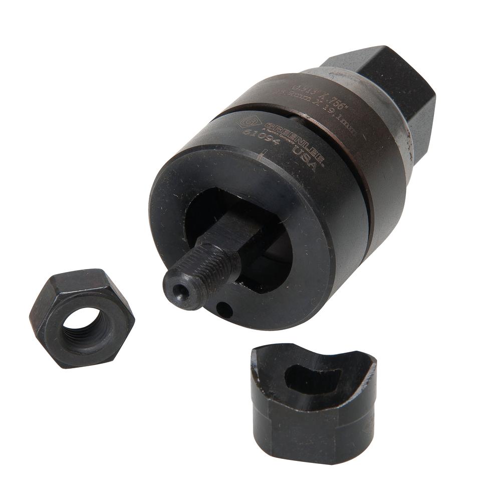 Greenlee 61092 Double D Punch Unit, 0.913" x 0.756"