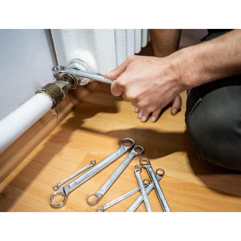 Hazet 610N/8 Double Box-End Wrench Set, 12-Point, 8 Pieces