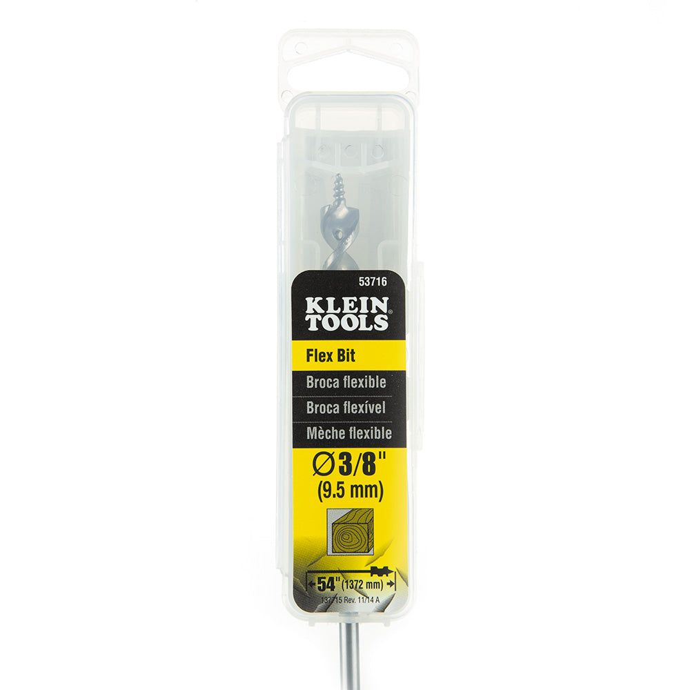 Klein Tools 53716 Flex Bit Auger, 3/8" x 54"