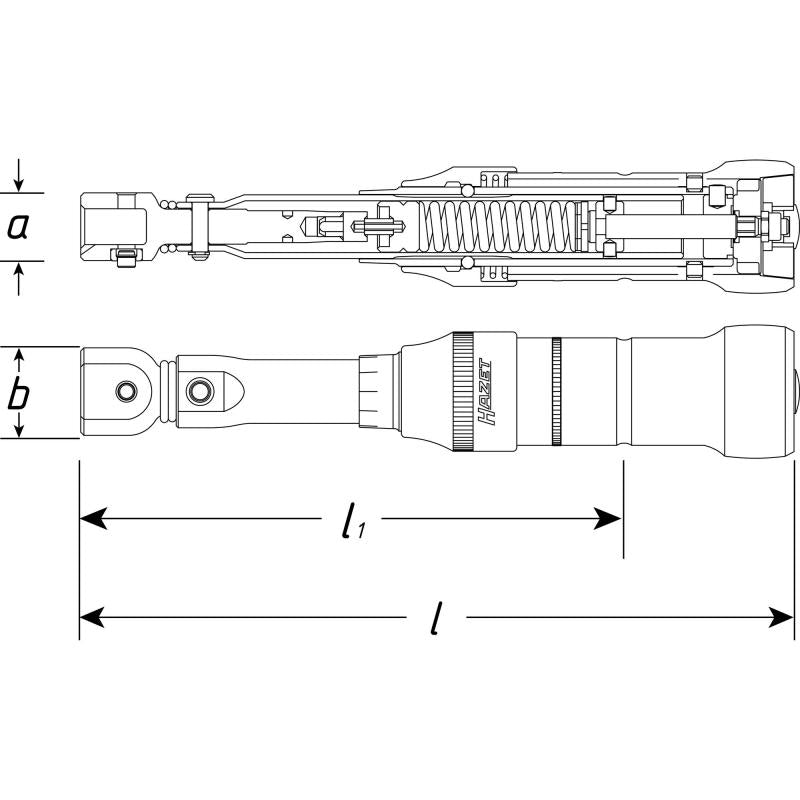 Hazet 6295-1CT Torque Wrench, 200-500 Nm, 14x18mm Square
