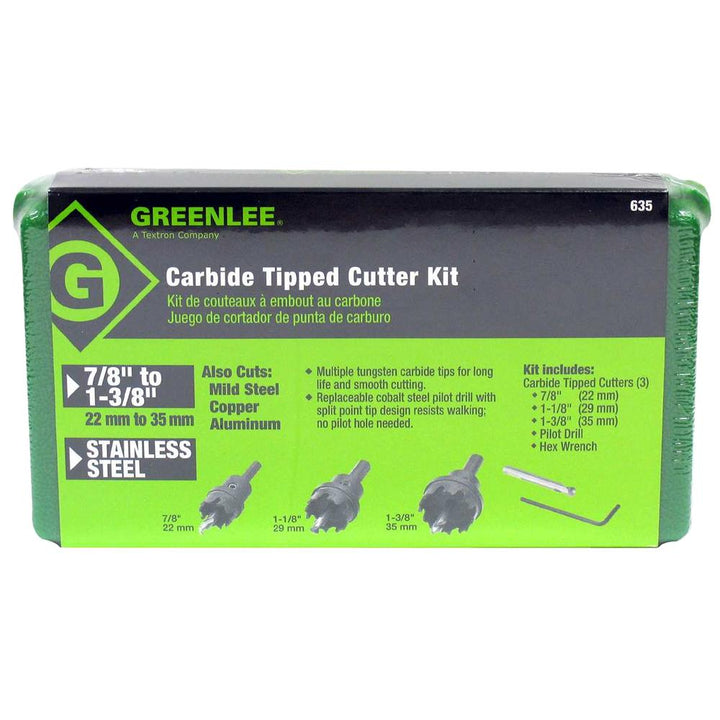 Greenlee 635 Carbide-Tipped Cutter Set