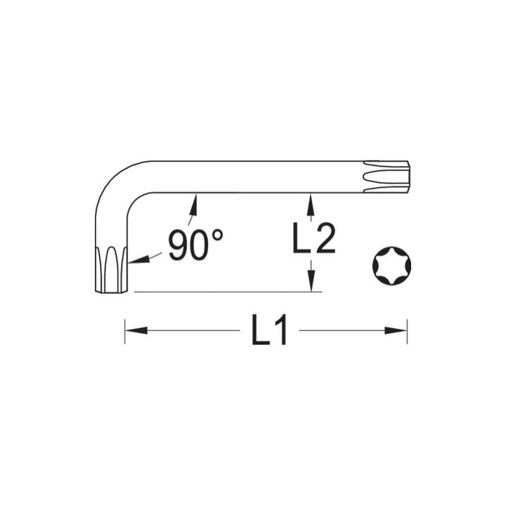 Gedore 6365170 Cranked Socket Key TORX® T60
