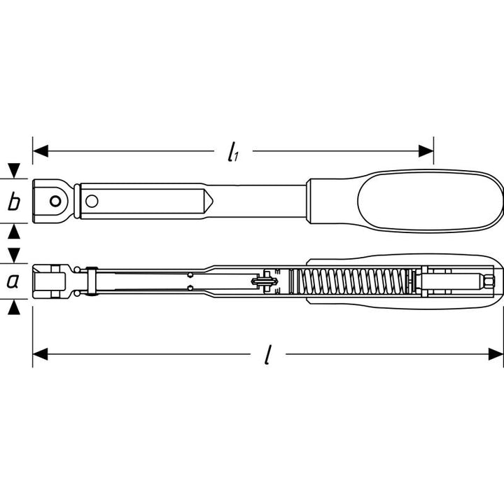 Hazet 6392-200 Torque Wrench, 50–200 Nm, 14x18mm Insert Square