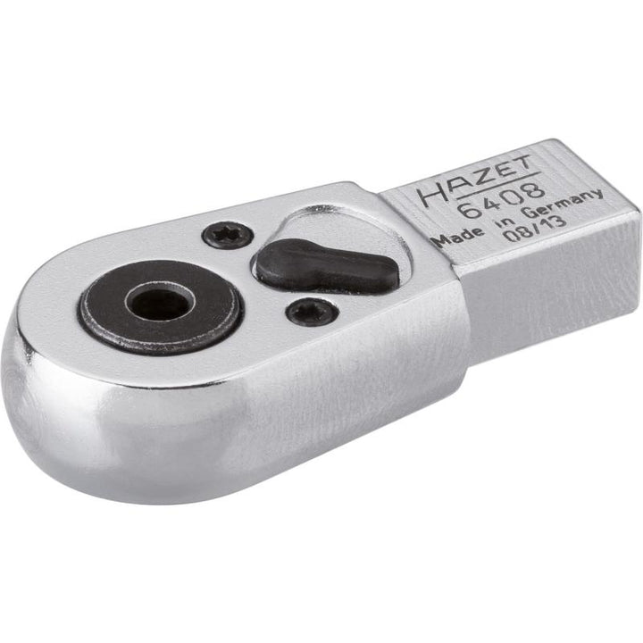 Hazet 6408 Insert Reversible Ratchet for Bits, 9x12mm Insert Square Drive, 6.3mm (1/4") Hollow Hex