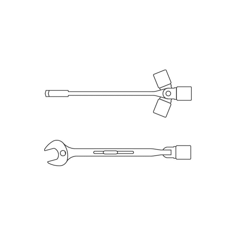 Gedore 6512490 534 Combination Swivel Head Wrench 14 mm