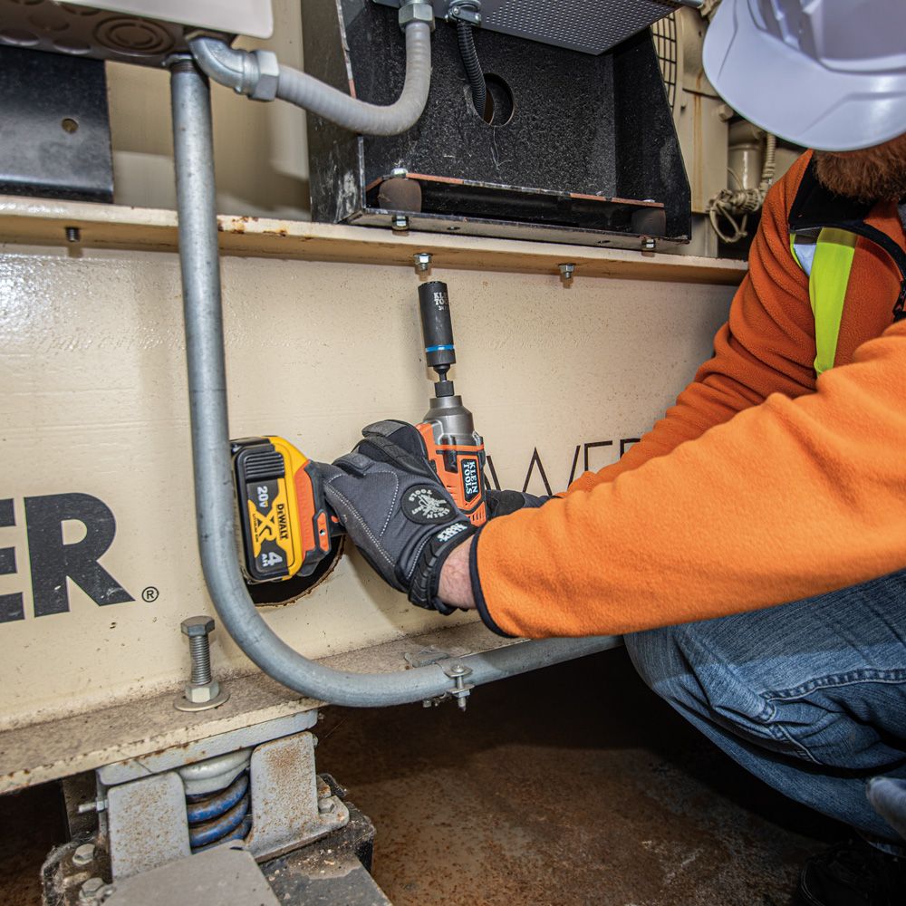 Klein Tools 66065 2-in-1 Deep Impact Socket, 6-Point 1-Inch and 13/16-Inch Hex Socket Sizes, Use with Impact Wrenches BAT20-CW, BAT20-CW