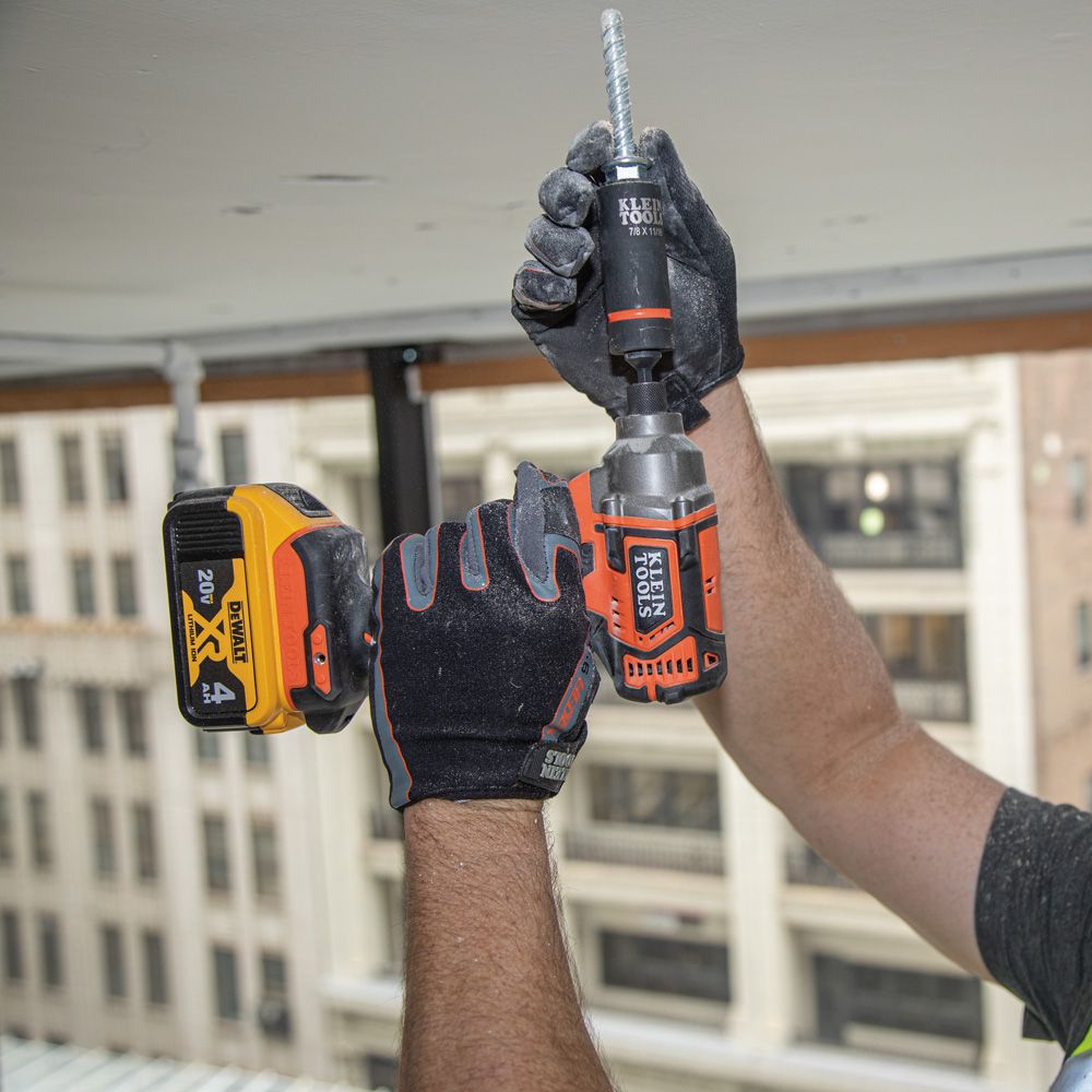 Klein Tools 66064 2-in-1 Deep Impact Socket, 6-Point 7/8-Inch and 11/16-Inch Hex Sizes, Use with Impact Wrenches BAT20-CW, BAT20-CW