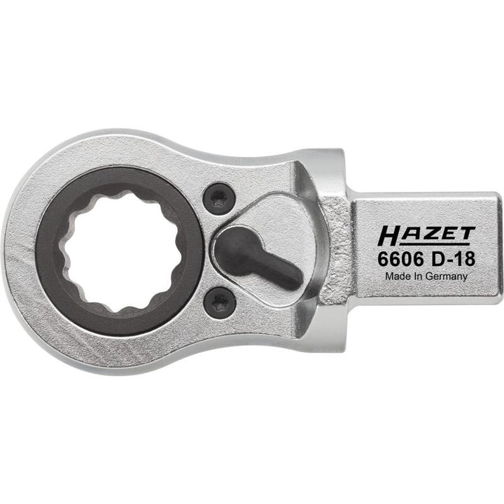 Hazet 6606D-16 Ratcheting Insert Box-End Wrench, 14x18mm Insert Square Drive, 16mm 12-Point