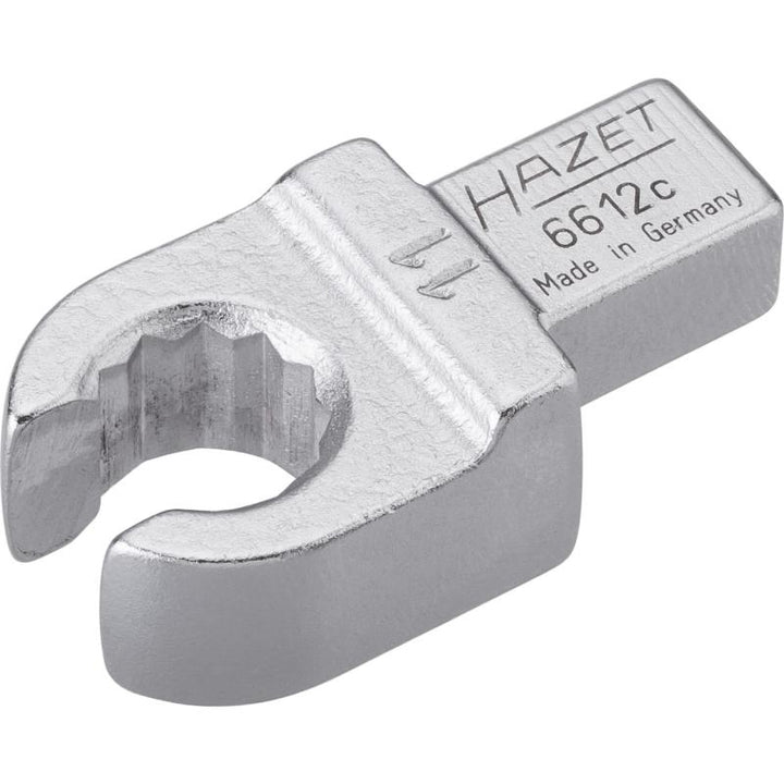 Hazet 6612C-11 Insert Open Box-End Wrench, 9x12mm Insert Square Drive, 11mm 12-Point