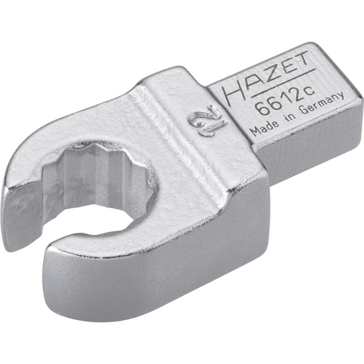 Hazet 6612C-12 Insert Open Box-End Wrench, 9x12mm Insert Square Drive, 12mm 12-Point
