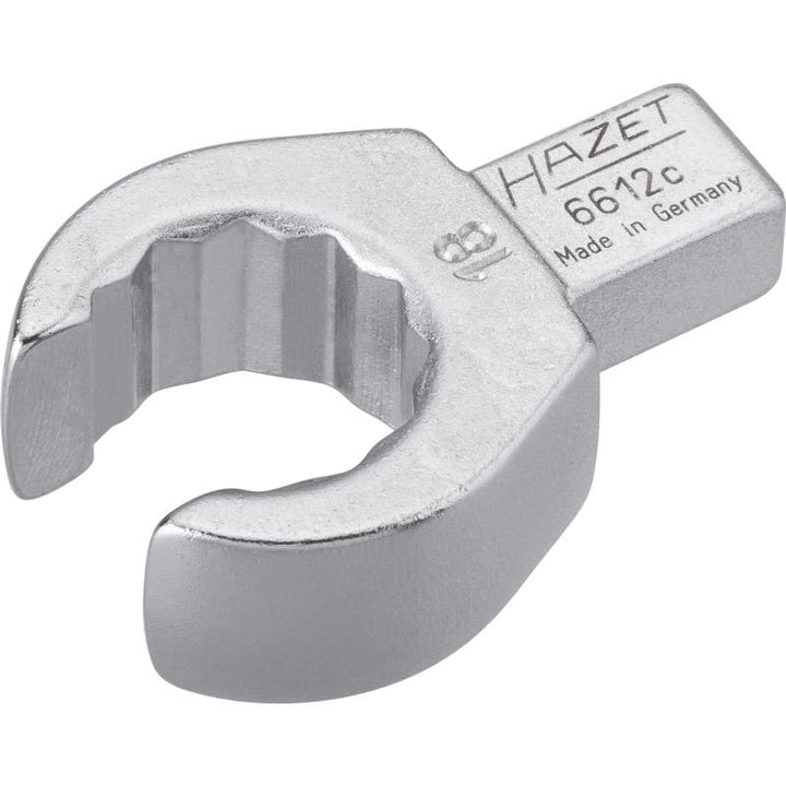 Hazet 6612C-18 Insert Open Box-End Wrench, 9x12mm Insert Square Drive, 18mm 12-Point