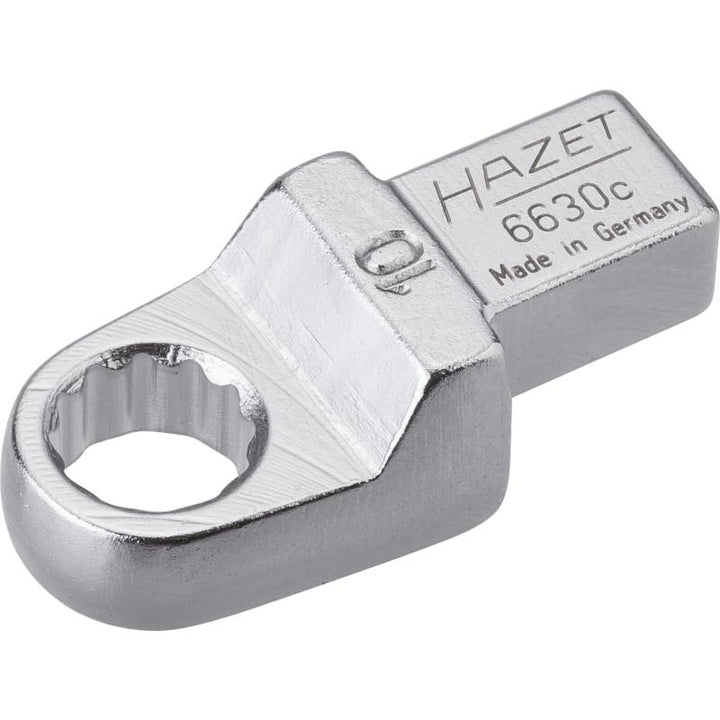 Hazet 6630C-10 Insert Box-End Wrench, 9x12mm Insert Square Drive, 10mm 12-Point