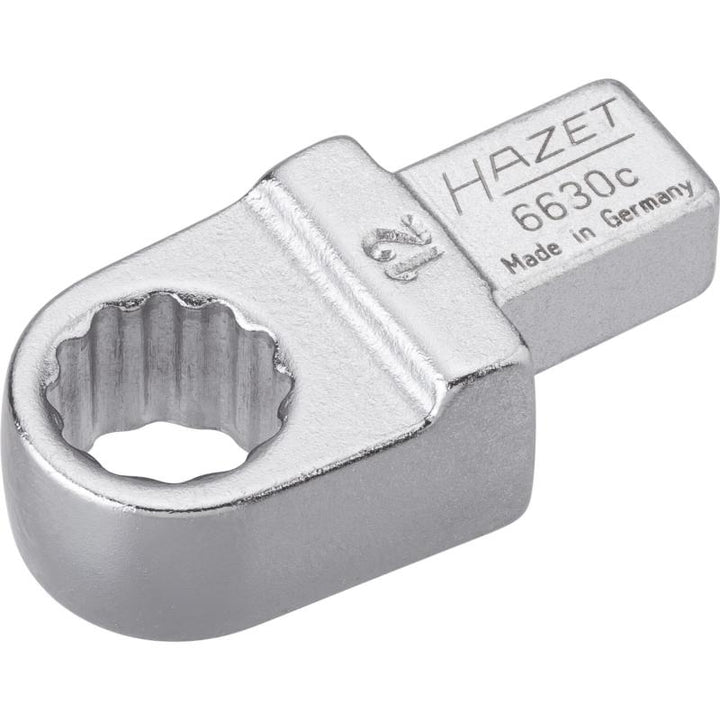 Hazet 6630C-12 Insert Box-End Wrench, 9x12mm Insert Square Drive, 12mm 12-Point