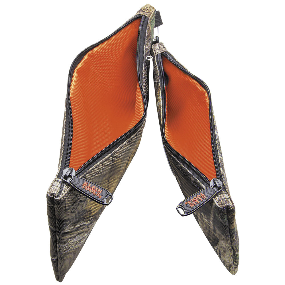 Klein Tools 55560 Zipper Bags, Camo Bags are 12.5 and 10-Inch, 1680d Ballistic Weave Camouflage