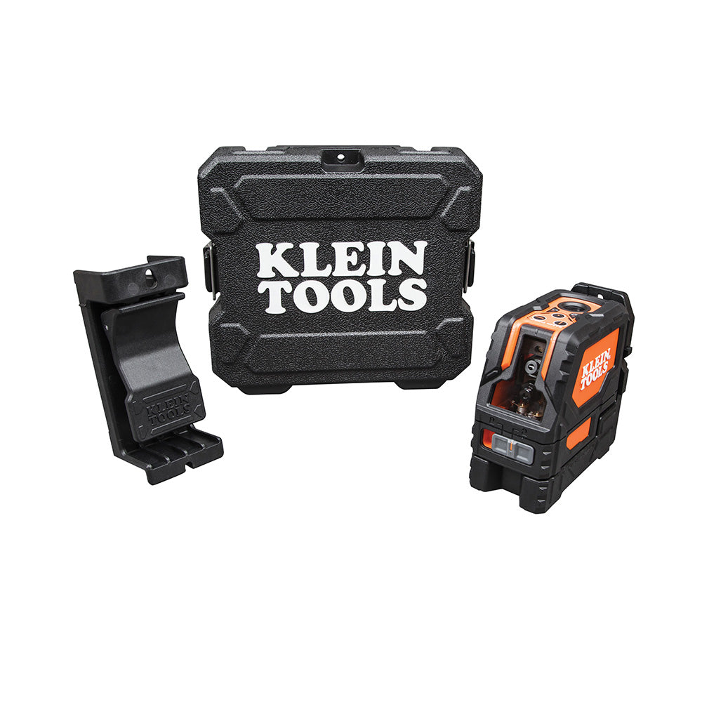 Klein Tools 93LCLS Cross Line Laser Level with Plumb Spot, Self-Leveling, Includes Magnetic Mounting Clamp
