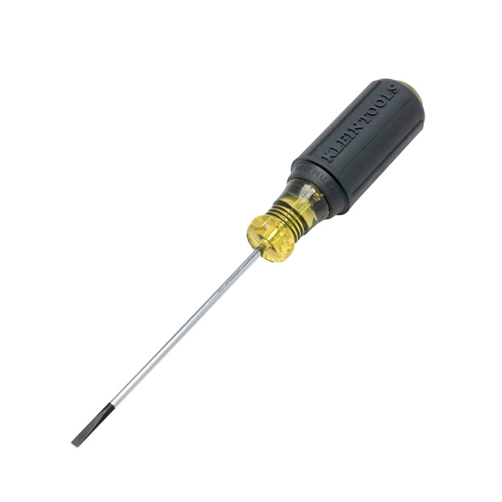 Klein Tools 612-4 1/8-Inch Cabinet Tip, 4-Inch Round Shank Terminal Block Screwdriver