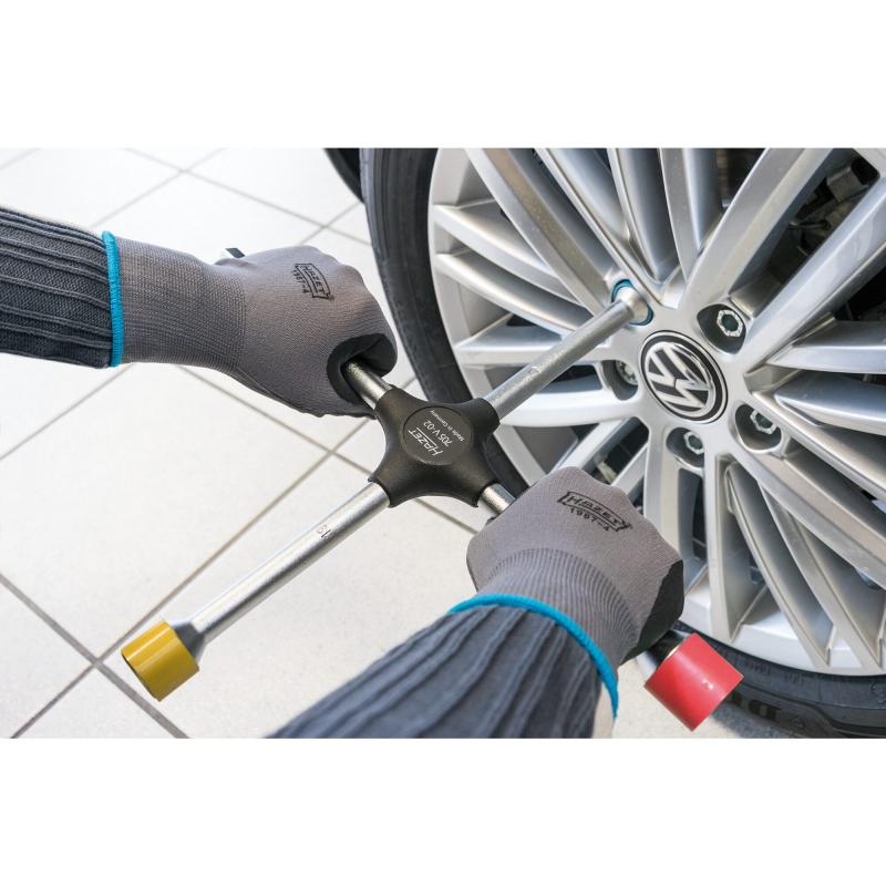 Hazet 705V Four-Way Rim Wrench, 17 x 19 x 21 mm Outside Hex, 12.5mm (1/2") Square