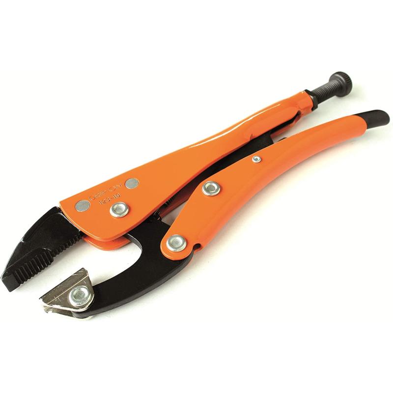 Grip-On 12310 10 Inch Nickel-Plated Straight/Swivel Tip Locking Pliers