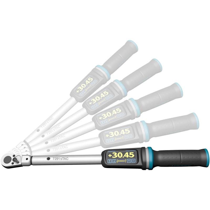 Hazet 7250-5STAC Electronic Torque Wrench with Built-In Angle Gauge, 200–1000 Nm, 20mm (3/4") Square