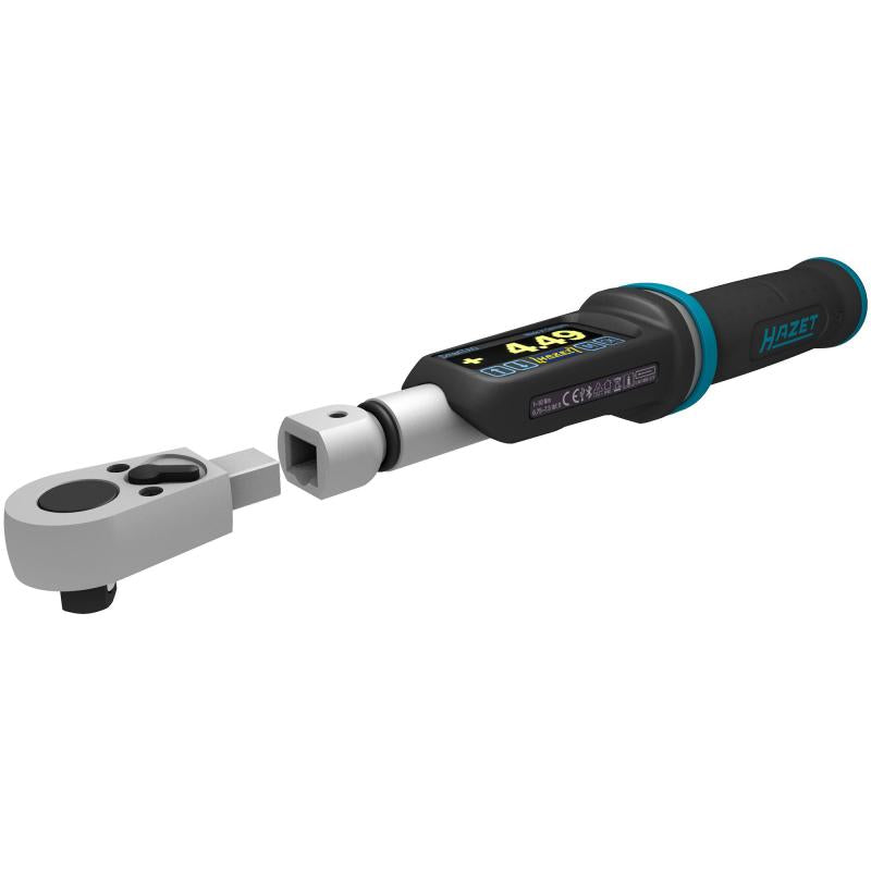 Hazet 7280-2STAC Electronic Torque Wrench with Built-In Angle Gauge, 1-10 Nm, 6.3mm (1/4") Square