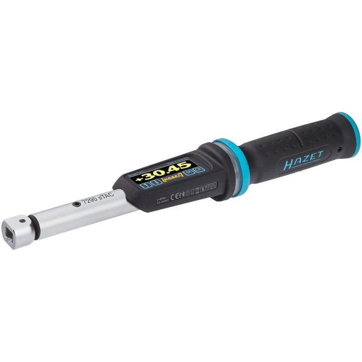 Hazet 7290-2STACCAL Electronic Torque Wrench with Built-In Angle Gauge, 5-60 Nm, 9x12mm Insert Square, 10mm (3/8") Square