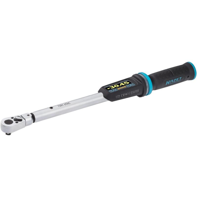 Hazet 7291-2STACCAL Electronic Torque Wrench with Built-In Angle Gauge, 10-100 Nm, 9x12mm Insert Square, 10mm (3/8") Square