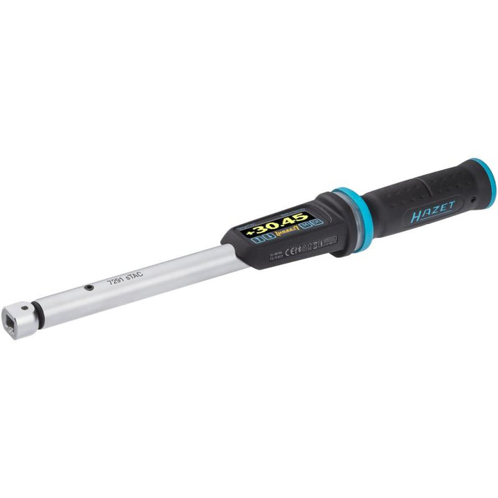 Hazet 7291-2STACCAL Electronic Torque Wrench with Built-In Angle Gauge, 10-100 Nm, 9x12mm Insert Square, 10mm (3/8") Square