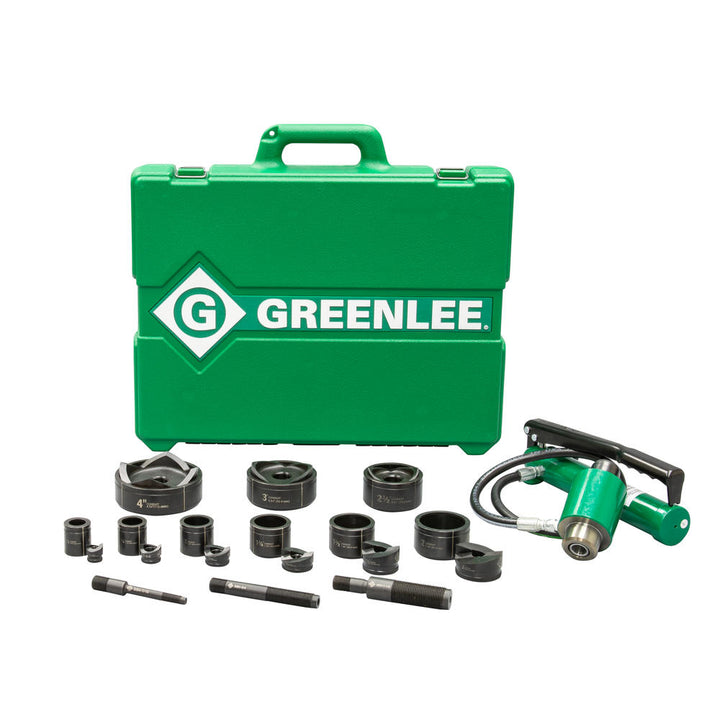 Greenlee 7309SB 11-Ton Slug-Buster® Hydraulic Knockout Kit with Hand Pump (1/2" - 3" and 4")