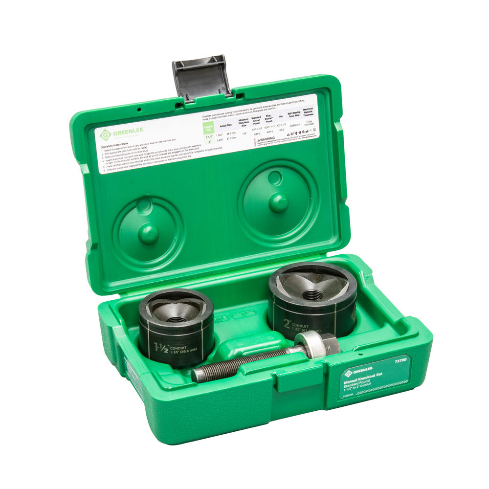 Greenlee 737BB Manual Knockout Punch Set, 1-1/2" - 2"