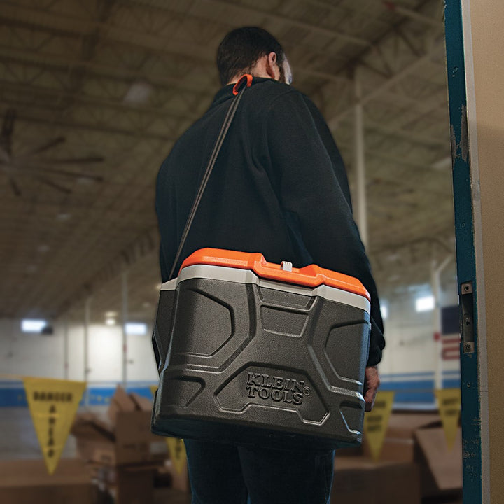 Klein Tools 55600 Lunch Box / Cooler, 17 Qt Insulated Lunch Box Holds 18 Cans, Keeps Cool 30 Hours, Seats 300 Lb, Tradesman Pro Tough Box
