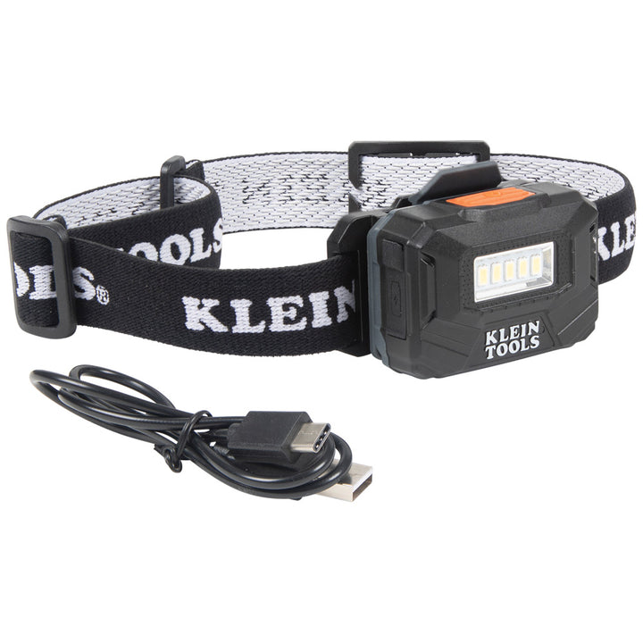 Klein Tools 56049 Rechargeable Light Array Headlamp w/ Strap, 260 Lumen, All-Day Runtime
