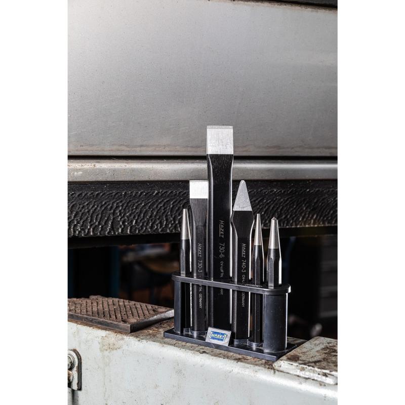 Hazet 750/6-1 Chisel, Drift Punch, Center Punch Set, 6 Pieces