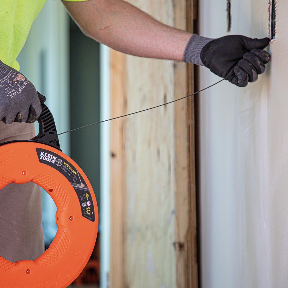 Klein Tools 56334 Steel Fish Tape, 1/8-Inch x 240-Foot