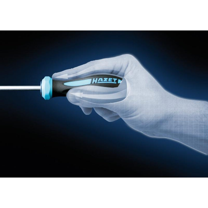 Hazet 802-65 HEXAnamic Screwdriver, Slotted, 1.2 x 6.5 mm