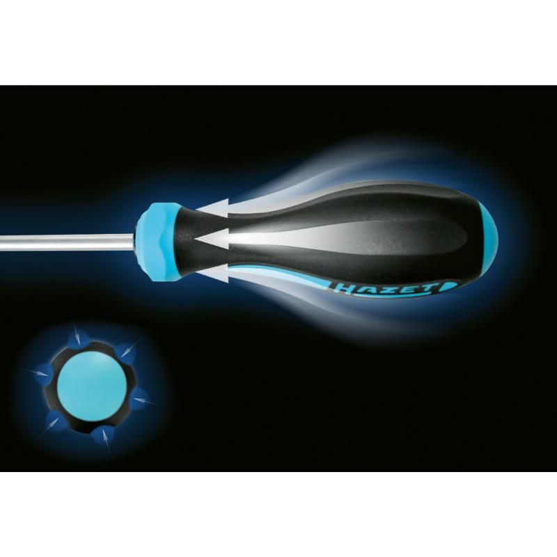 Hazet 802-T9H HEXAnamic Screwdriver, Tamper-Resistant TORX®, T9H