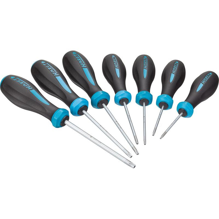 Hazet 802TH/7 HEXAnamic Screwdriver Set, Tamper-Resistant TORX®, T8H-T30H, 7 Pieces
