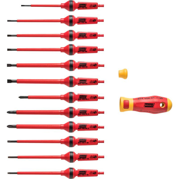 Hazet 804VDE/14 Screwdriver Set with Protective Insulation, 14 Pieces
