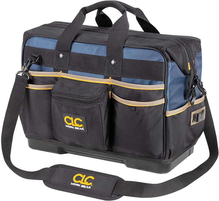 CLC PB1553 19″ MOLDED BASE CONTRACTOR’S CLOSED TOP TOOL BAG – 29 POCKET