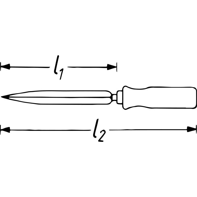Hazet 821-1 Hollow Three-Square Scraper, 260mm