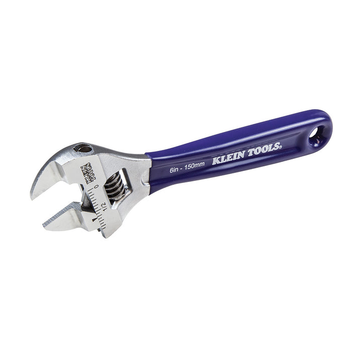 Klein Tools D86934 Slim-Jaw Adjustable Wrench, 6"