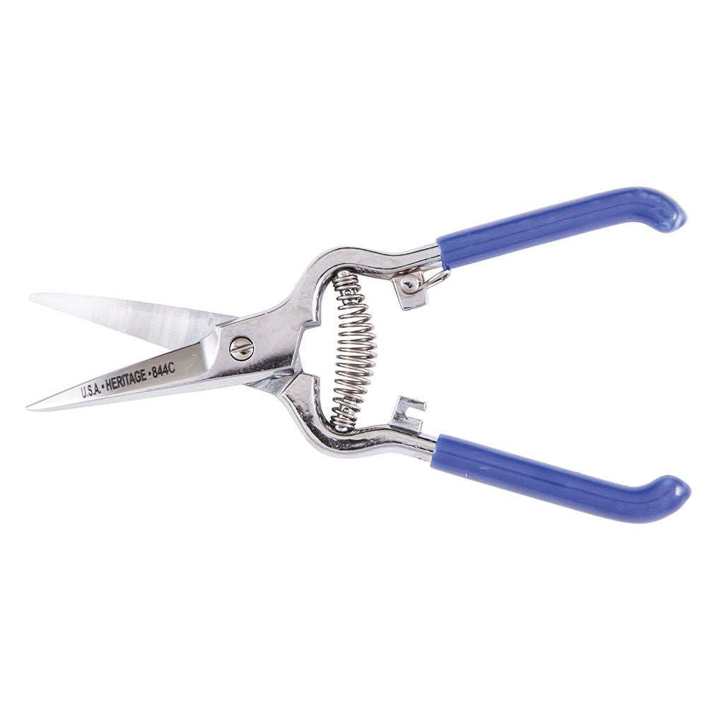 Heritage Cutlery 844C 8 1/4'' Spring Action Snip / Curved Blades