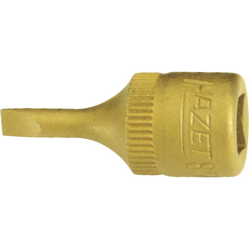 Hazet 8503-0.6X3.5 Screwdriver Socket, 6.3mm (1/4") Square Drive, 0.6x3.5mm Slotted